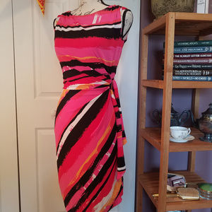 NWOT - Tahar Side tie ruched pleated sleeve sheath